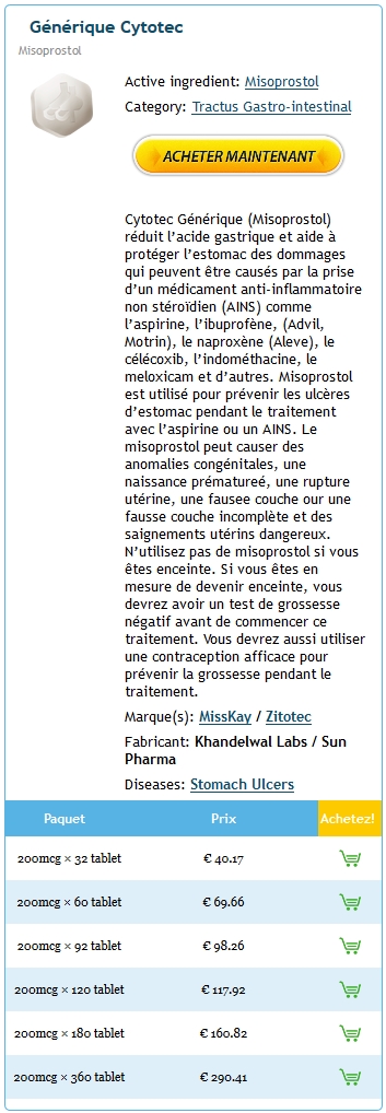 commander cytotec générique