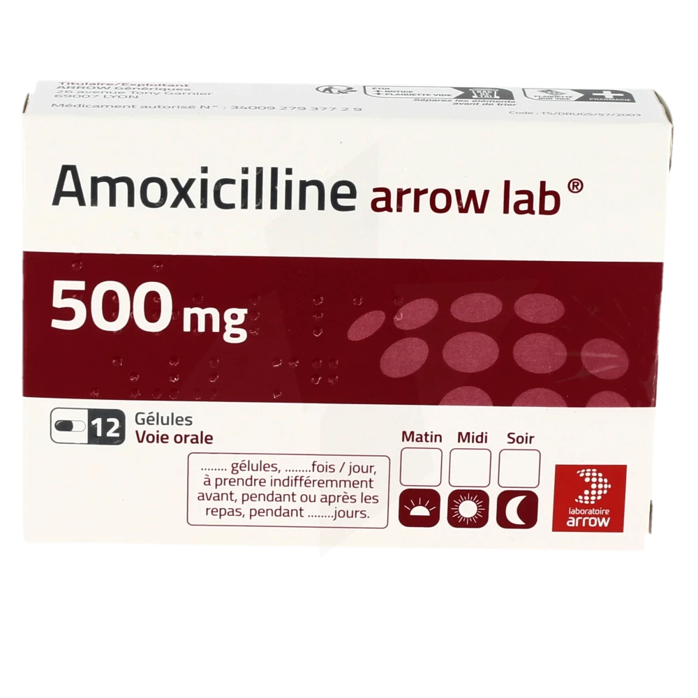 amoxicilline 500 mg prix belgique