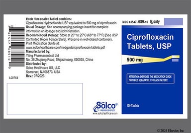 ciprofloxacin 2 x 500 mg