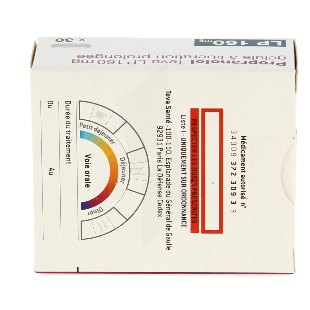 Prix du médicament propranolol