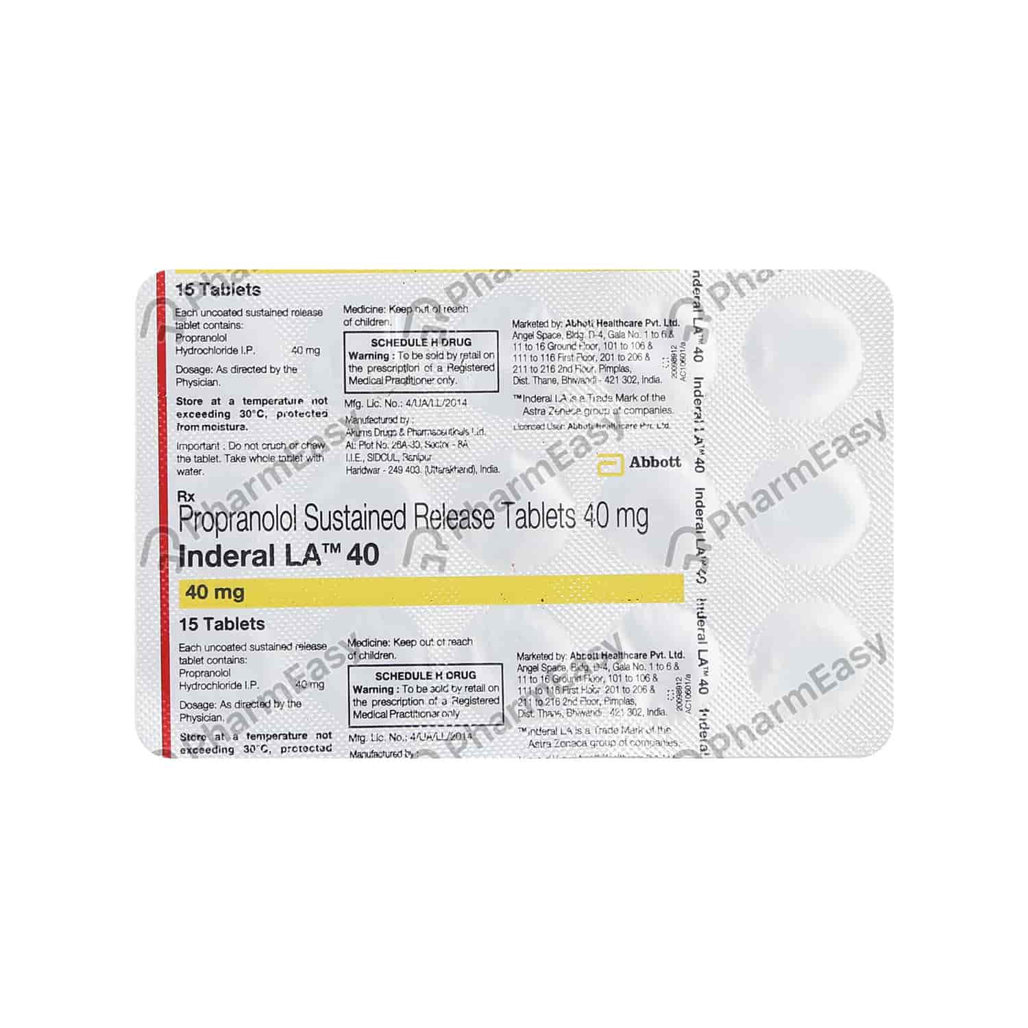 prix inderal 40 mg