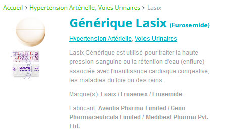 Commander du furosemide générique