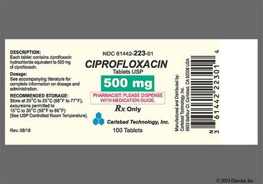 Ciprofloxacin 500 mg ndc