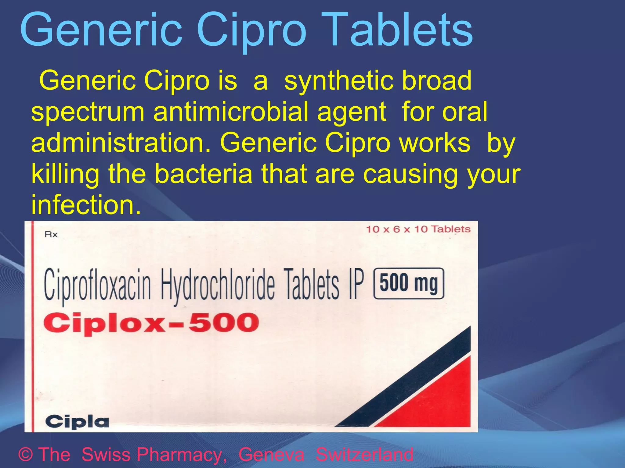 Ciprofloxacin générique