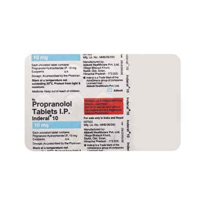 Propranolol 10mg emc