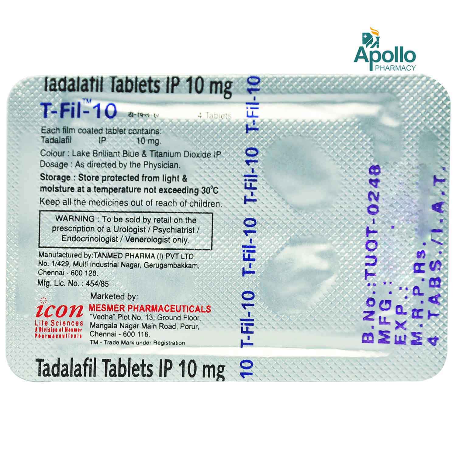 Tadalafil 10mg Medplus