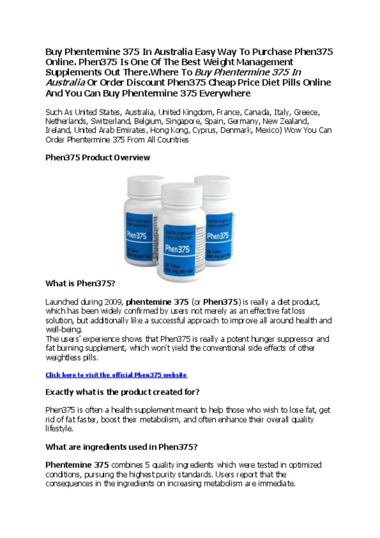 Phentermine In France