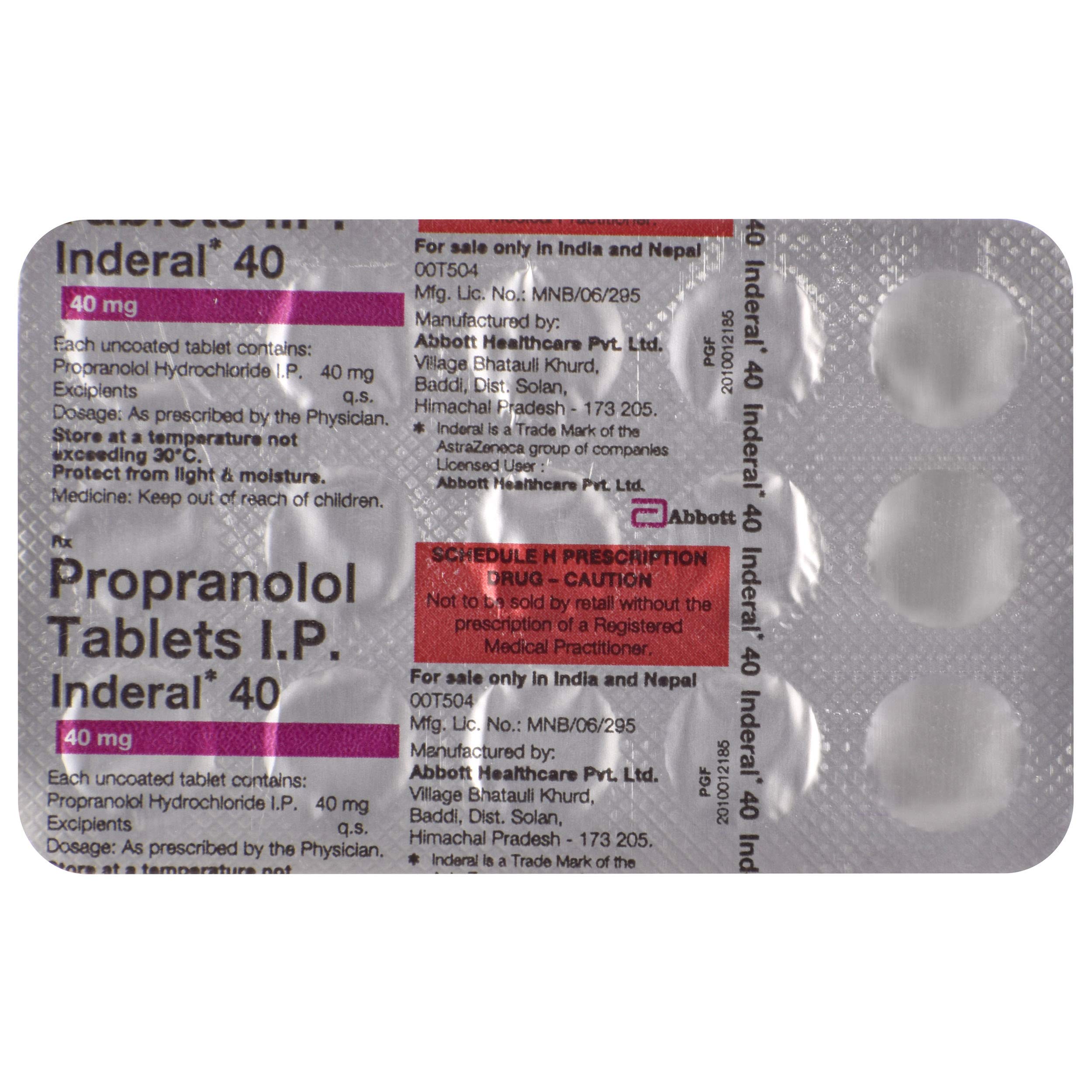 Inderal 40 Mg Astrazeneca