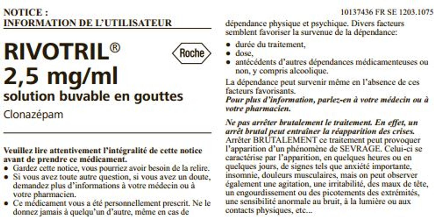Rivotril Achat En Ligne