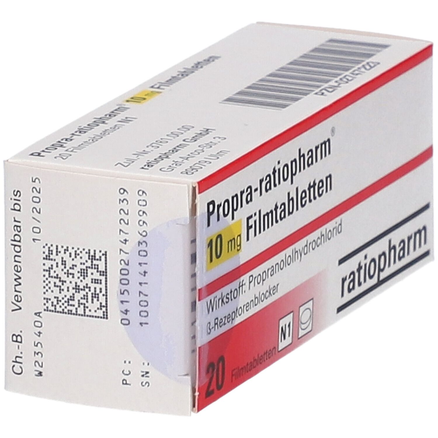 propranolol 2x 20 mg