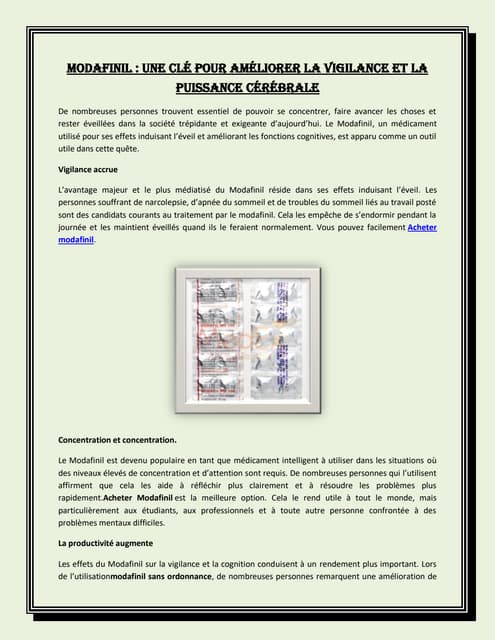 provigil france acheter