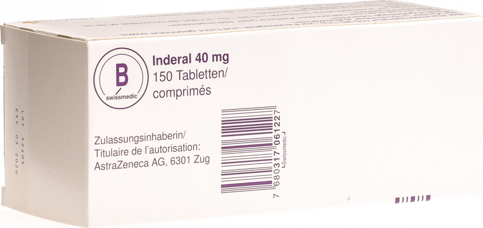 Inderal 40 mg compendium