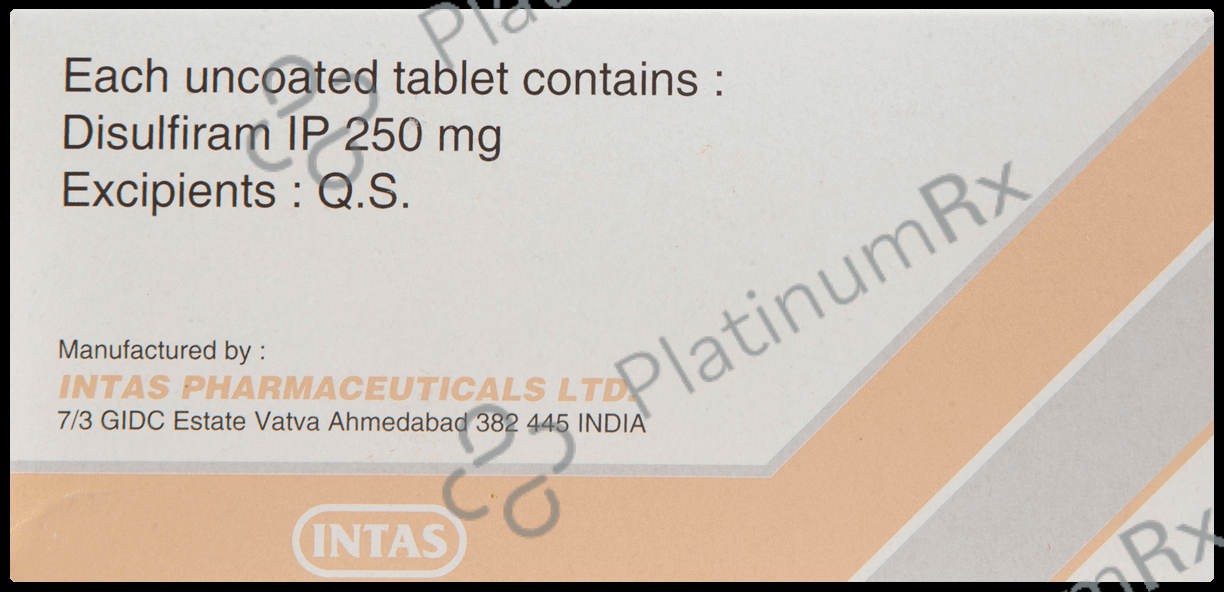 Disulfiram De 250 Mg