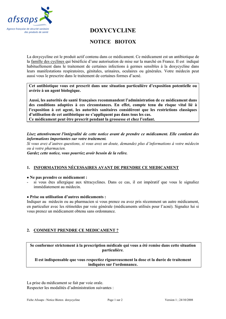 Doxycycline Chat Prix