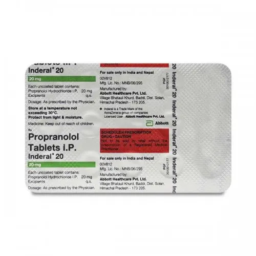 Propranolol 20 mg palpitations
