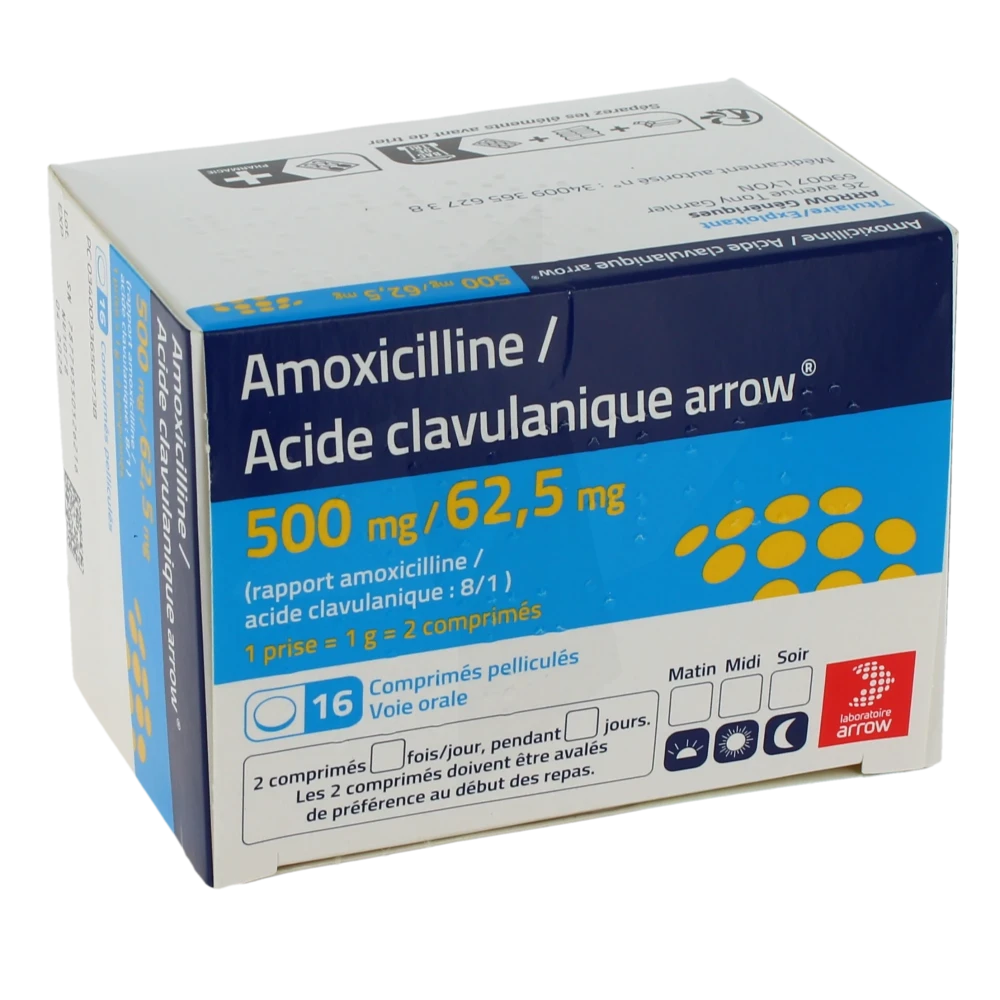 Amoxicilline angine prix