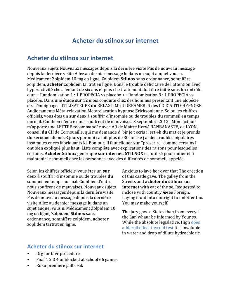 acheter zolpidem internet
