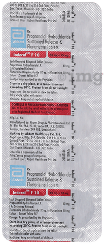 Inderal f 10 mg