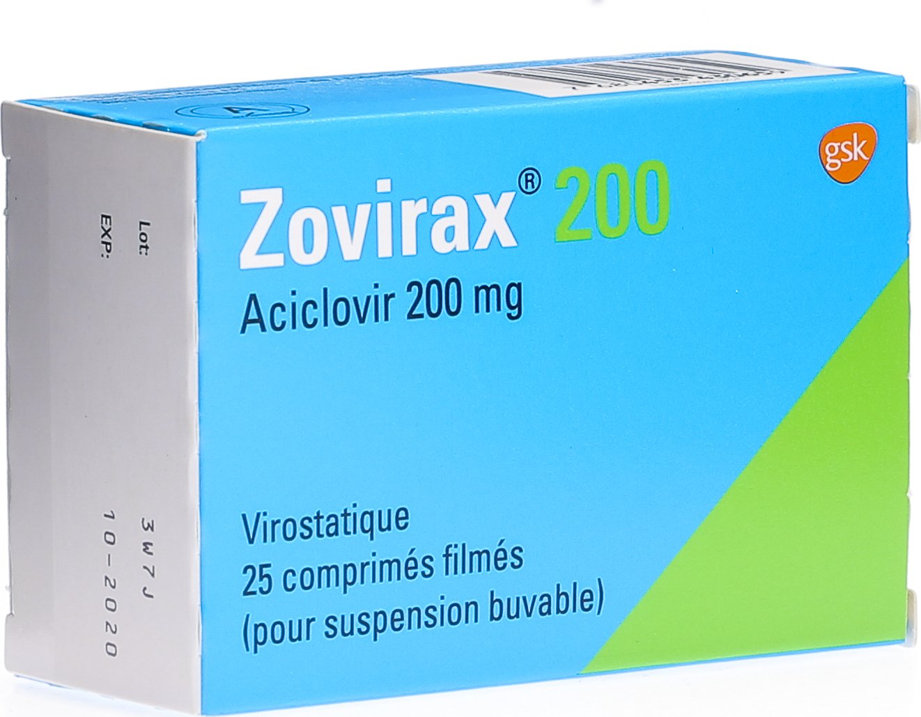 Zovirax 200 mg comprimé boîte de 25