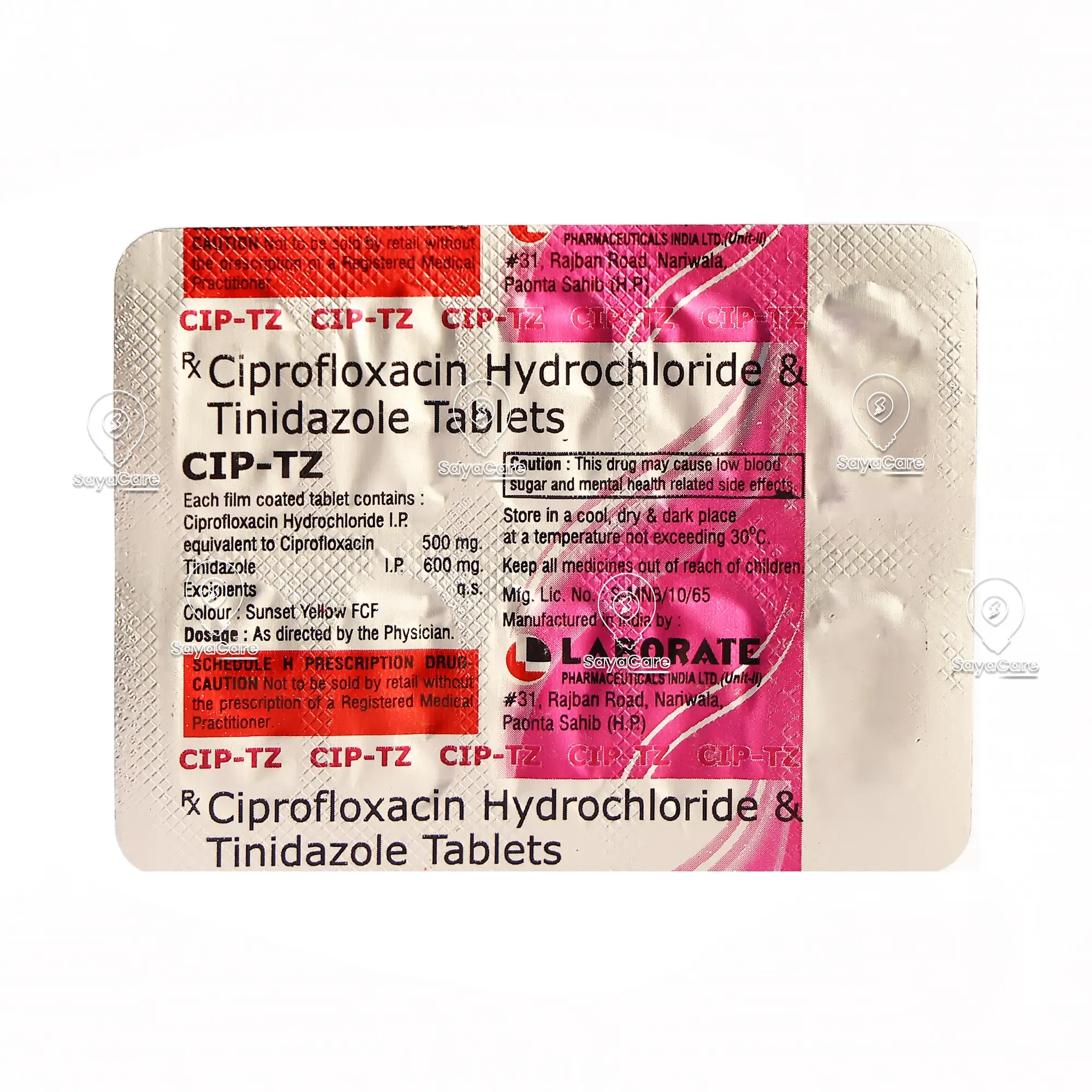 ciprofloxacin 500 mg hcl