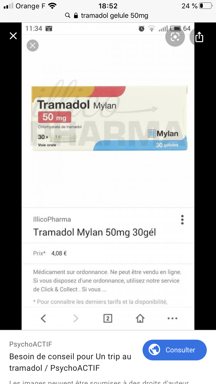 Tramadol Paracétamol Mylan Generique