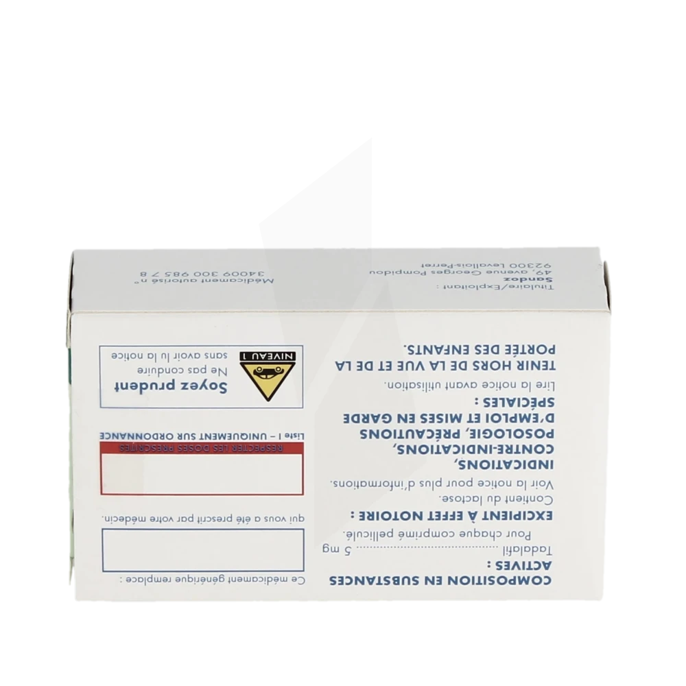 tadalafil 5 mg generique