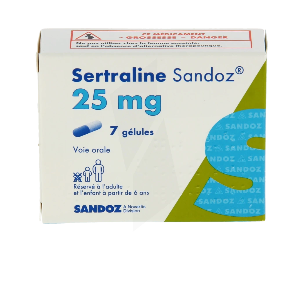 Sertraline sandoz 25 mg avis