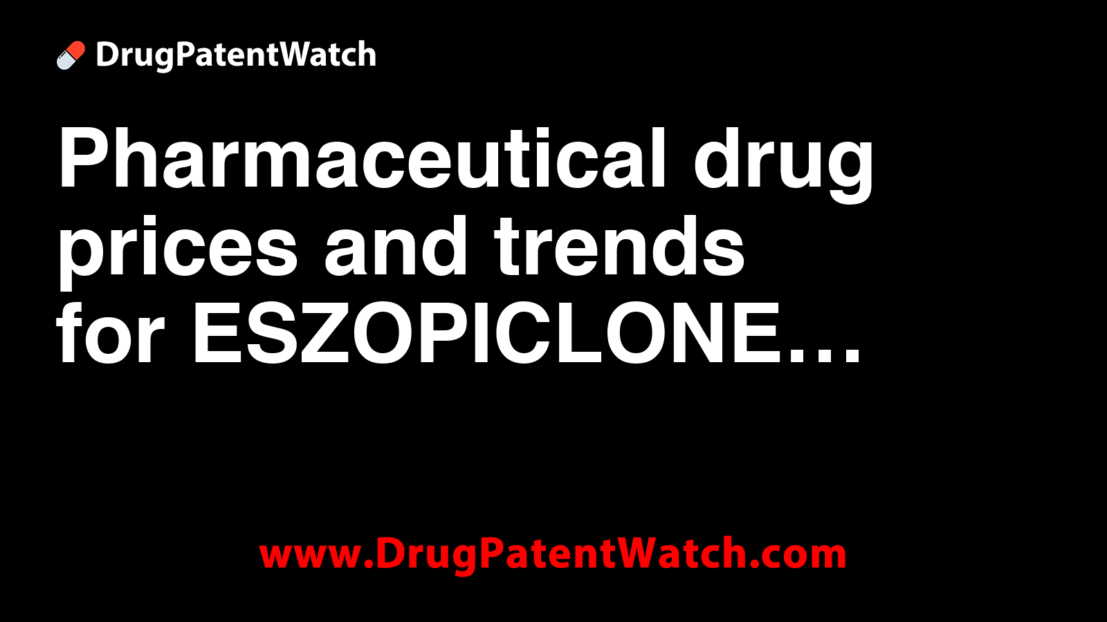 prix du eszopiclone