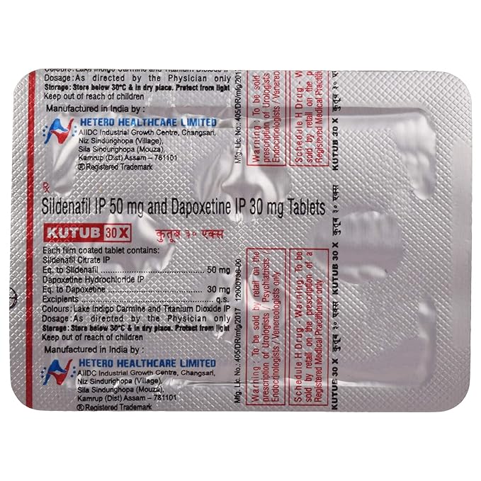 Sildenafil 50mg Dapoxetine 30mg