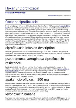 Floxar Sr Ciprofloxacin 1000 Mg