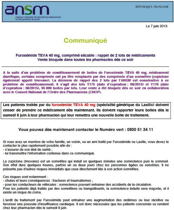 générique de imovane