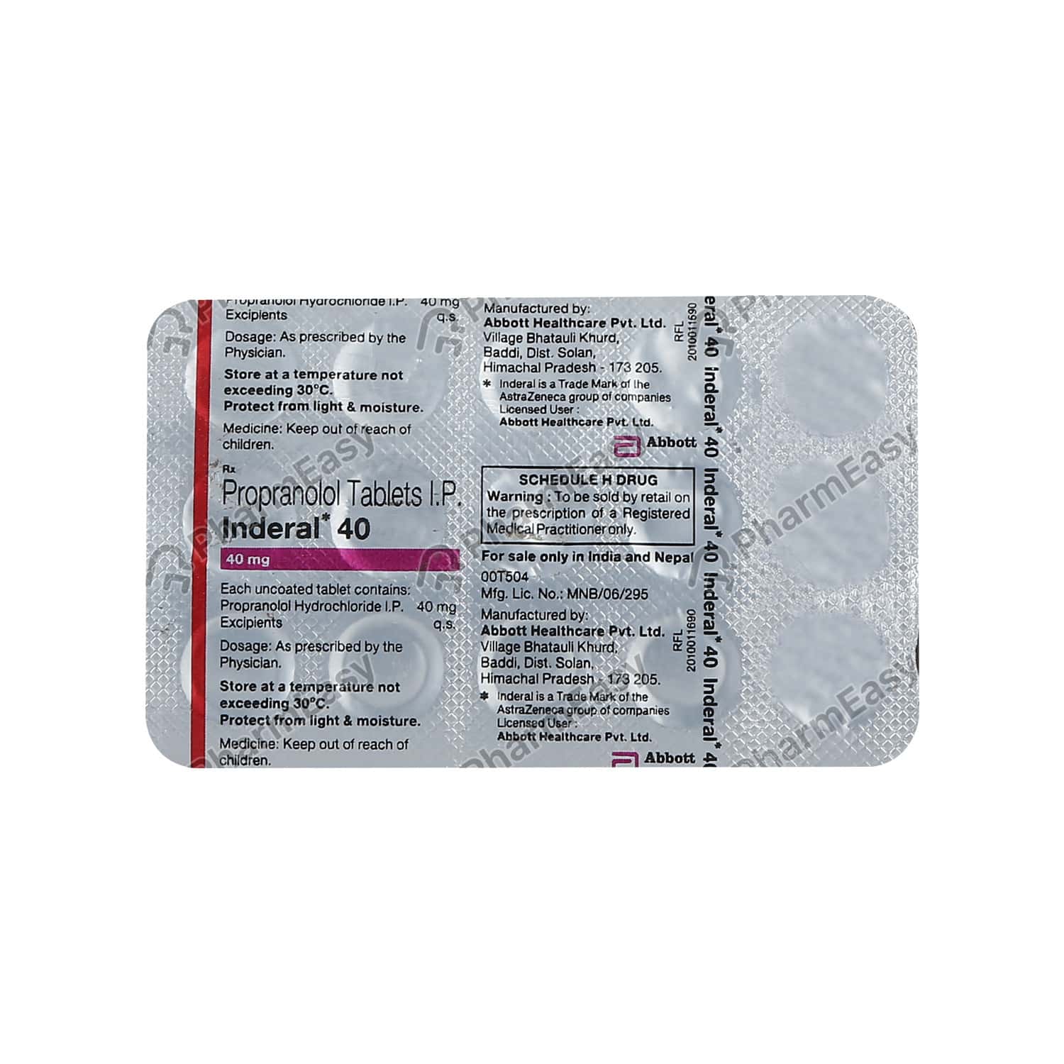 Inderal 40 mg cp