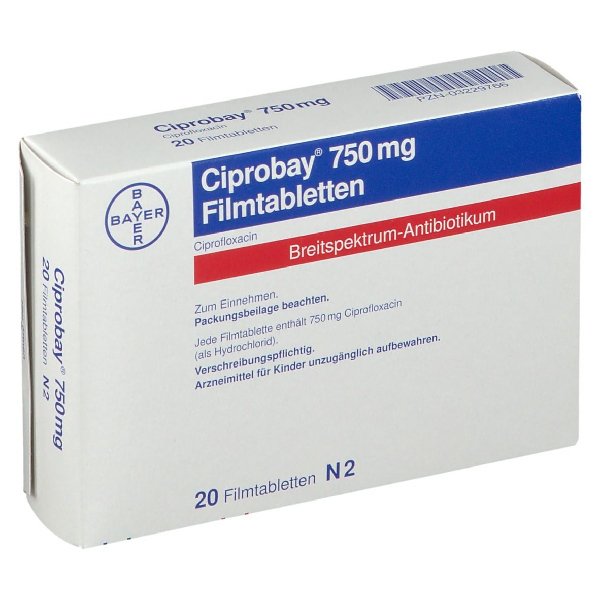 Ciprofloxacin al 750 mg