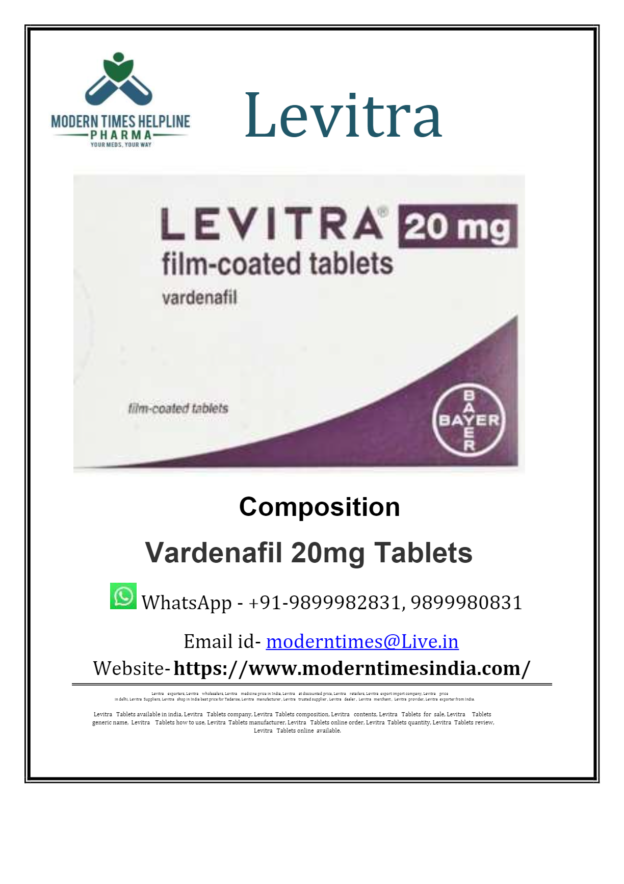 Levitra 20 Mg Belgique