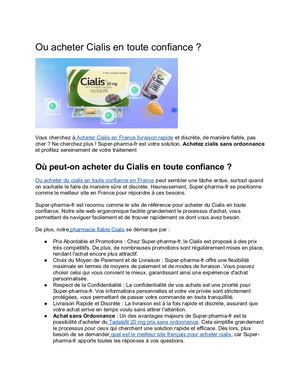 achat de cialis