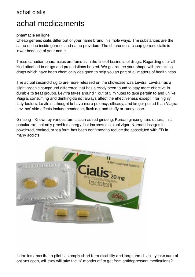 Achat de cialis en pharmacie
