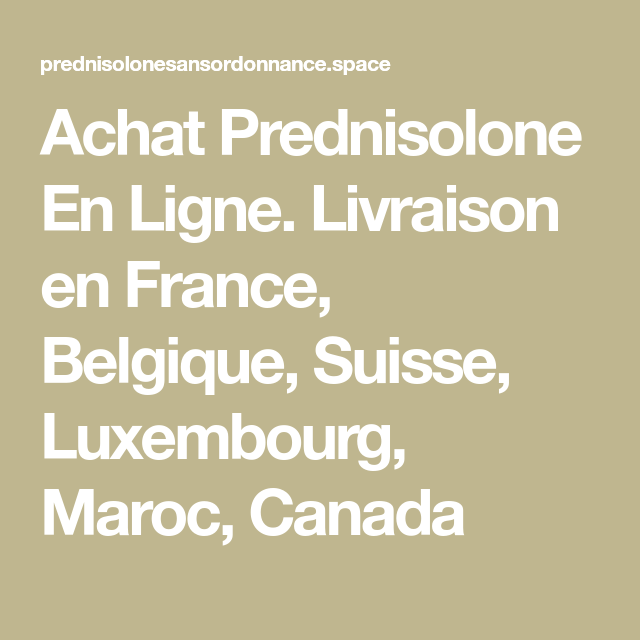 achat de prednisolone
