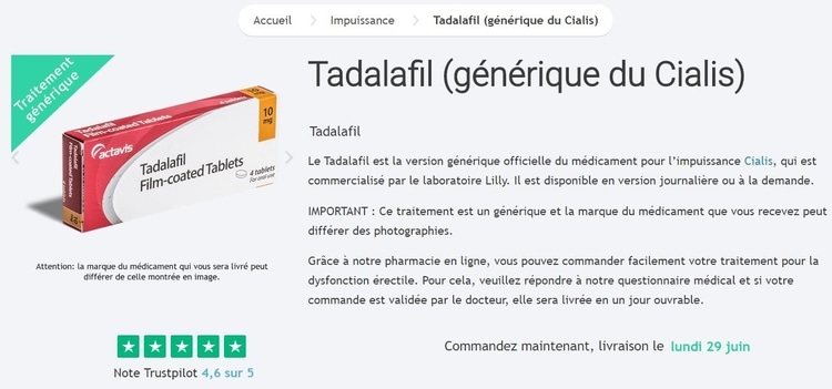 Achat cialis generique en ligne france