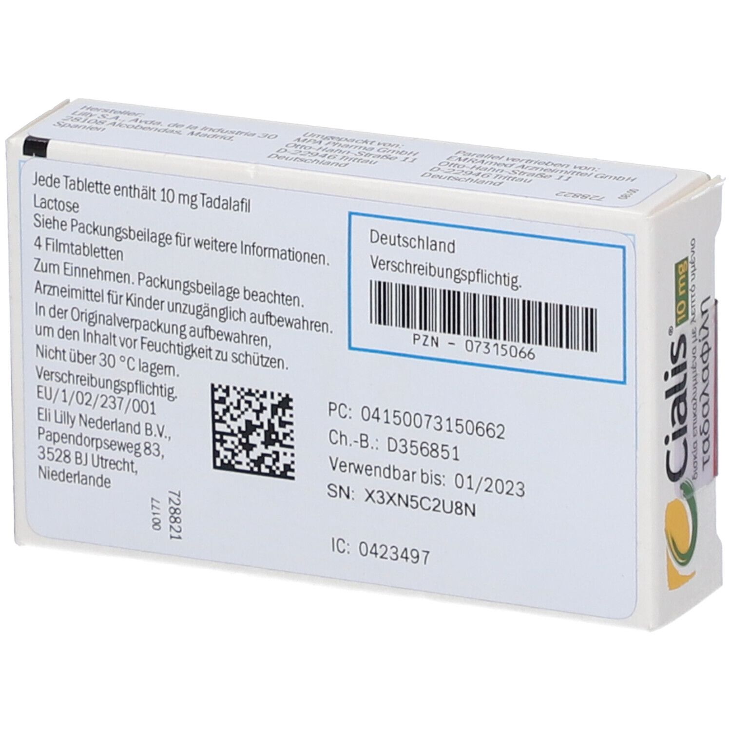 Cialis 10 mg 4 cpr