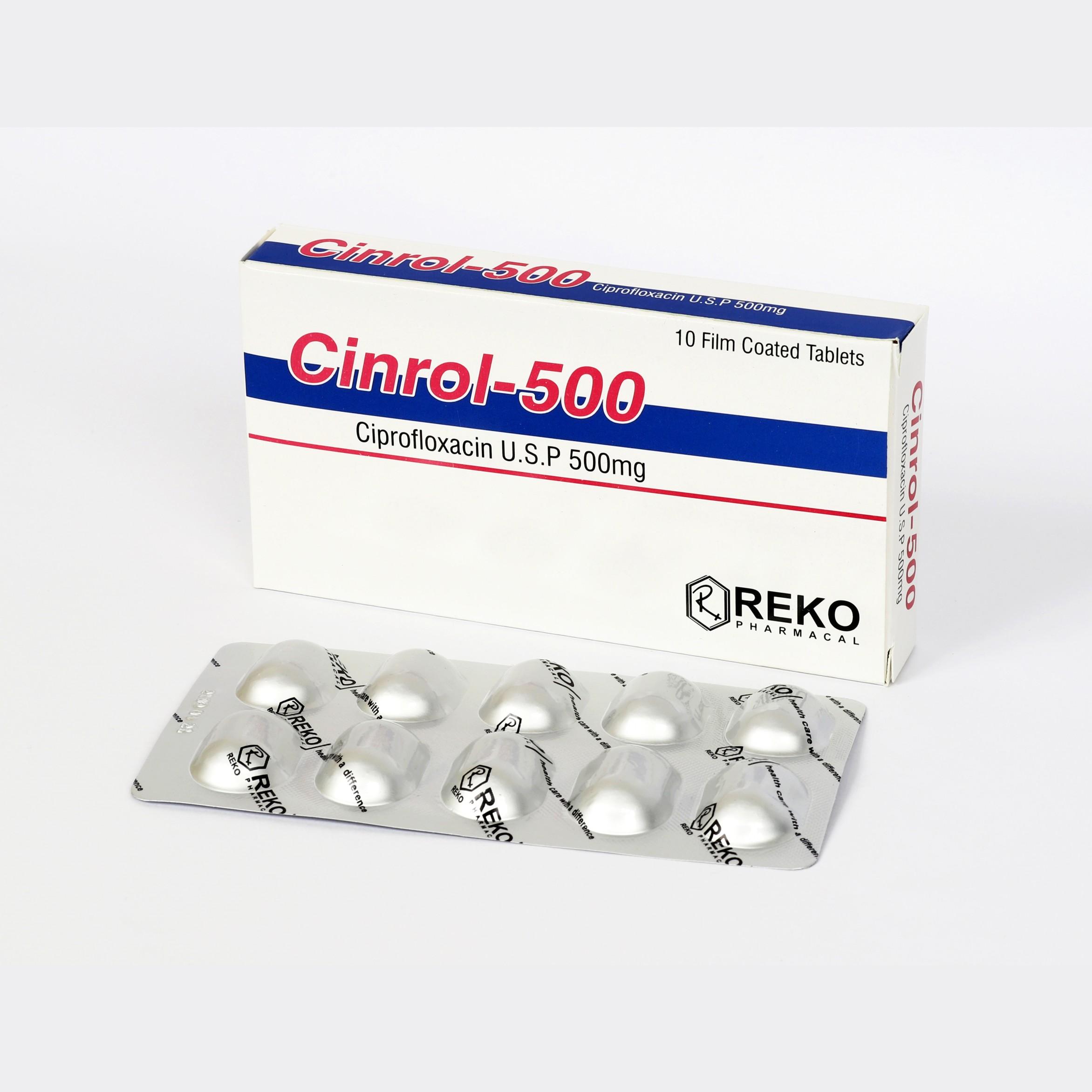 Ciprofloxacin 500 mg qid