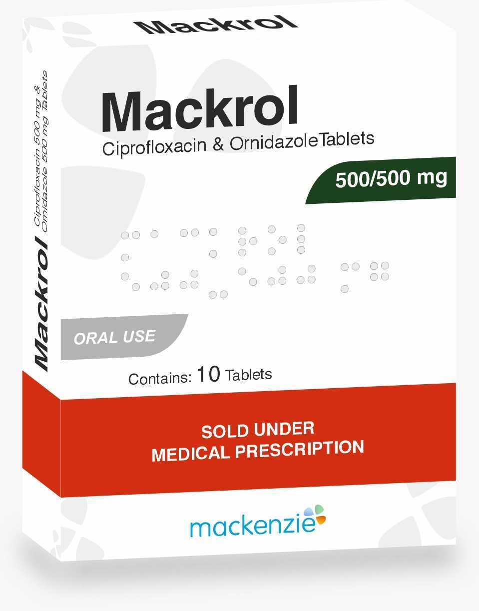 ciprofloxacin 500mg & ornidazole 500 mg