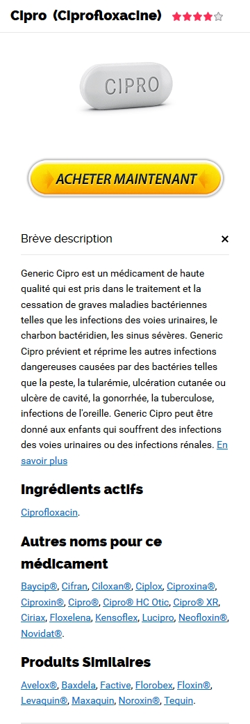 Ciprofloxacin où acheter