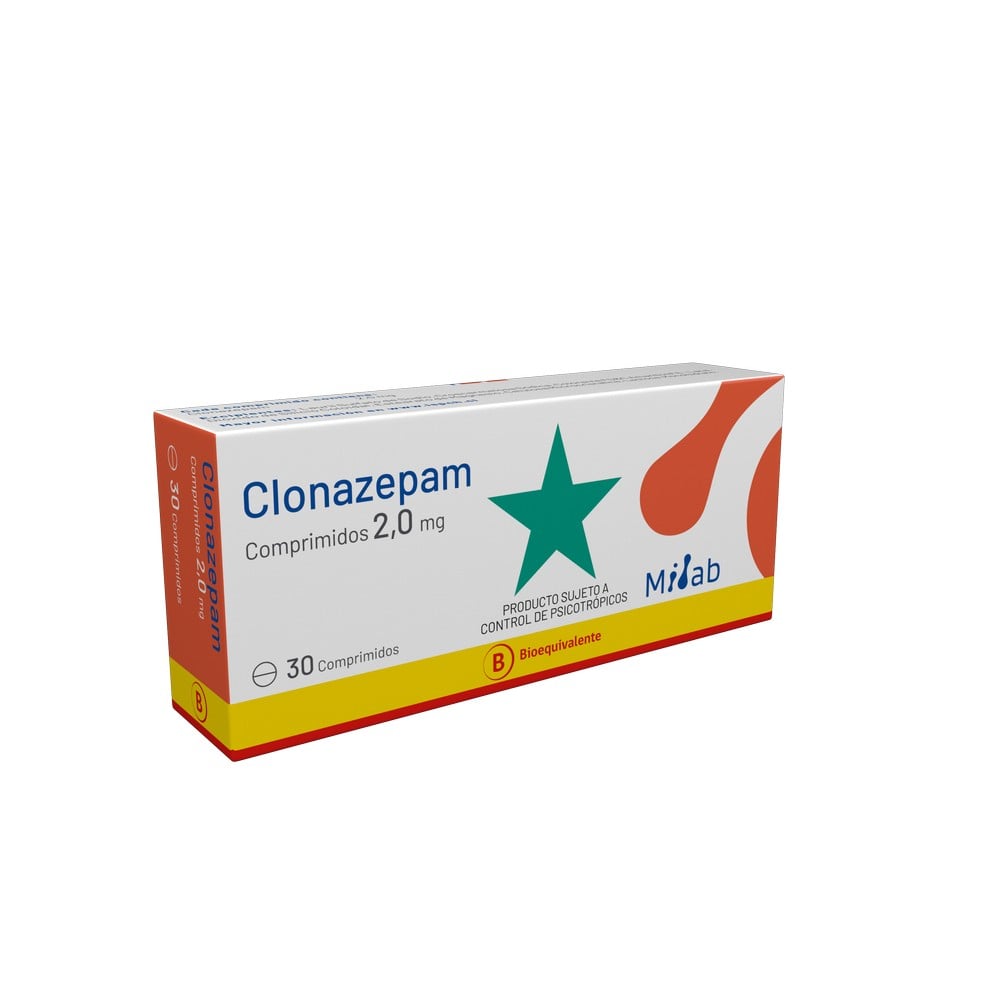 Clonazepam de 2mg