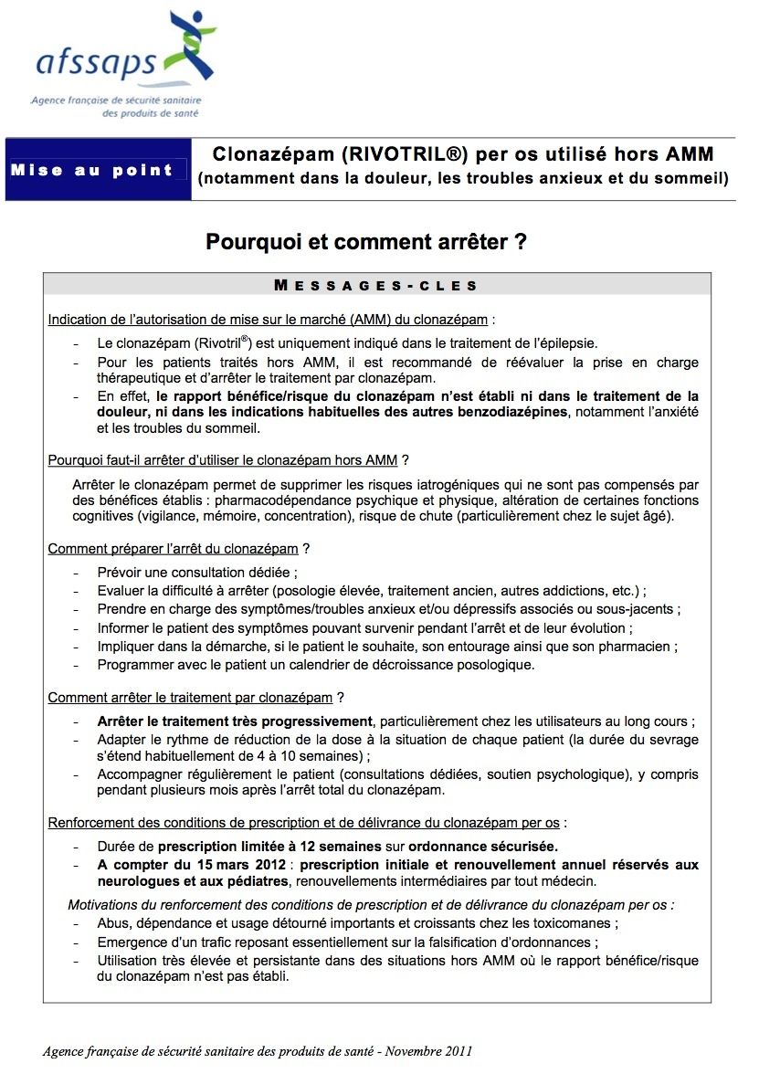 Commander rivotril en ligne