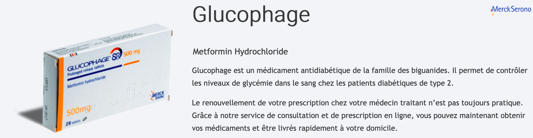 metformine 500 achat