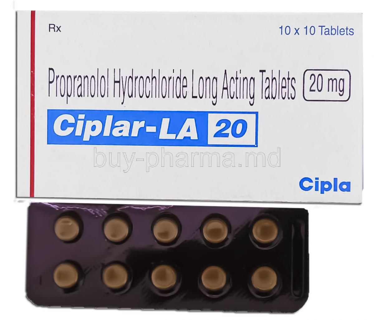 Inderal 20 mg la