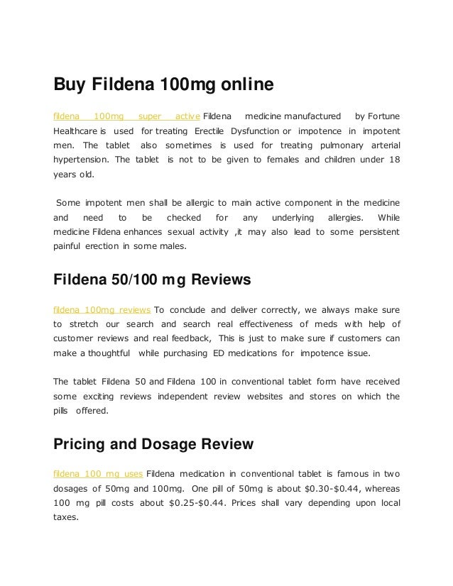 Fildena 100 mg super active