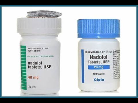 Nadolol 20 mg propranolol