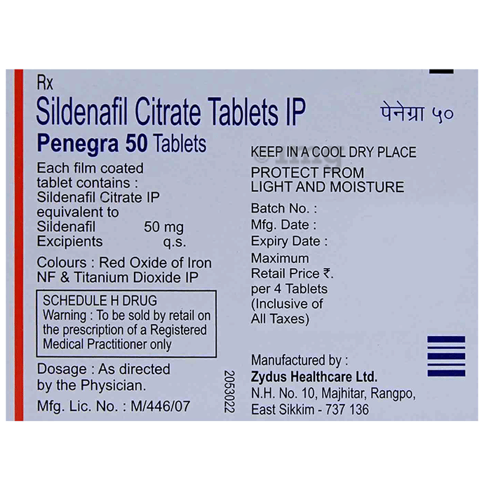 Penegra 50 mg 1mg