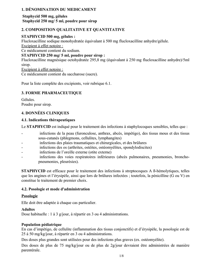 Posologie de la amoxicilline 500 mg